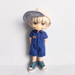 オビツ11・ねんどろいど共通サイズ　信号機カラーつなぎ　ブルー