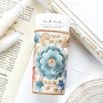 インド刺繍　インド刺繍リボン　ボタン付き　ポニーフック　刺繍リボン　シルク　ベージュ　ブルー　青　花柄　フラワー　花　フリル　リボン　＊　ヘアアクセサリー　結婚式　お呼ばれ　ギフト　プレゼント