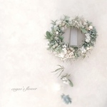 【送料無料】 秋色あじさいと小花のオーバルリース ガーランド　ギフト サマーリース