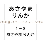 ♦︎【4×10cm 3枚】アイロン接着タイプ・ゼッケン・ホワイト