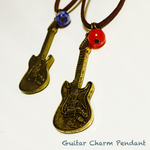 ギターチャーム ネックレス 選べる天然石 【GUITAR CHARM PENDANT】