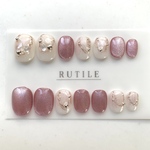 即日発送も可能⸝⋆うるうるの桜ピンクカラーマグネットネイルチップ　速達
