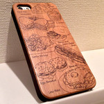 【受注制作】　woodスマホケース　カフェメニュー　【iPhone】