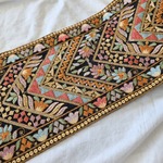 RESTOCK!〖50cm〗インド刺繍リボン  <商品No.550 ブラック>