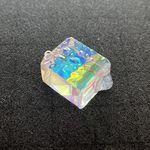  説明文必読【JINガラス 気まぐれ試作室】虹色 アイスキューブ レジンコーティング仕上げ