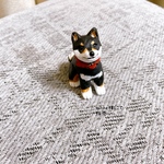黒柴　犬　柴犬　フィギュア　置物　オブジェ　粘土