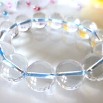 💎綺麗な透明感💗幸運招福🌺家庭円満☆浄化☆邪気祓い☆　☆高品質ＡＡＡ☆　☆天然クリスタルクォーツ☆水晶☆　☆大珠１４ｍｍ☆　☆１５．５ｃｍ☆