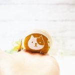 【送料無料】手のりミニミニポーチ　福福ねこちゃん　マスタード　SS-61