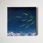 星空 夜空 アクリル画