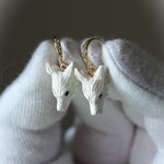 先行販売　ホワイト狼15　ピアス/イヤリング