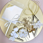 [金箔シート付]髪飾り　花　ドライフラワー　プリザーブドフラワー　水引　アメリカンフラワー　mix