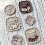 Beige　フラワーカップ　シーリングスタンプ
