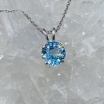 天然ブルージルコン（2.17ct ラウンド ）のネックレス 