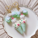 クリームソーダくまアイス🐻‍❄️💚キーホルダー/ネックレス