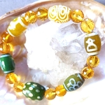 特別価格‼️みどり色♥黄色♥多宝天珠さんのブレスレット‼️
