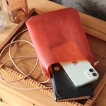 【9月までの販売】生革スマホショルダー/林檎カラー/