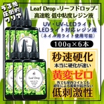 ★新発売★ 30秒で硬化‼︎★このレジン液に黄変の概念はありません‼︎ ★高速乾レジン液★リーフドロップ　100g  6本