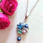 星と月のネックレス(蒼)
