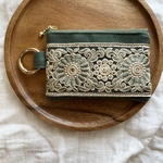 インド刺繍12㎝ファスナーポーチ