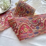 [50cm] インド刺繍リボン　チュール　広幅　C