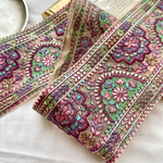 [50cm] インド刺繍リボン　チュール　広幅　B