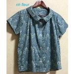 リバティ＊Juno Feather＊の大人可愛いシャツブラウス(L)