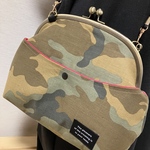 POPO♡ハンドメイド♡がま口ショルダーバッグ♡外ポケット付き