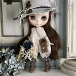 2282 ブライス さんの選べるチャーム+刺繍生地コーデ Btype Blythe ブライス アウトフィット 洋服