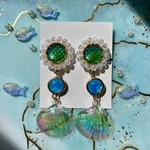 🧜‍♀️mermaid gem ピアス・イヤリング(グリーン)🫧