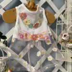 夏向け涼しいワンピースお花💐
