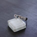 ブルースピネル　ハートフィリグリー　ワイドリング　SILVER925　
