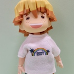 オビツ11 サイズ●「Hawaii ikitai！」半袖ラグランシャツ（白）※後ろ開きあり
