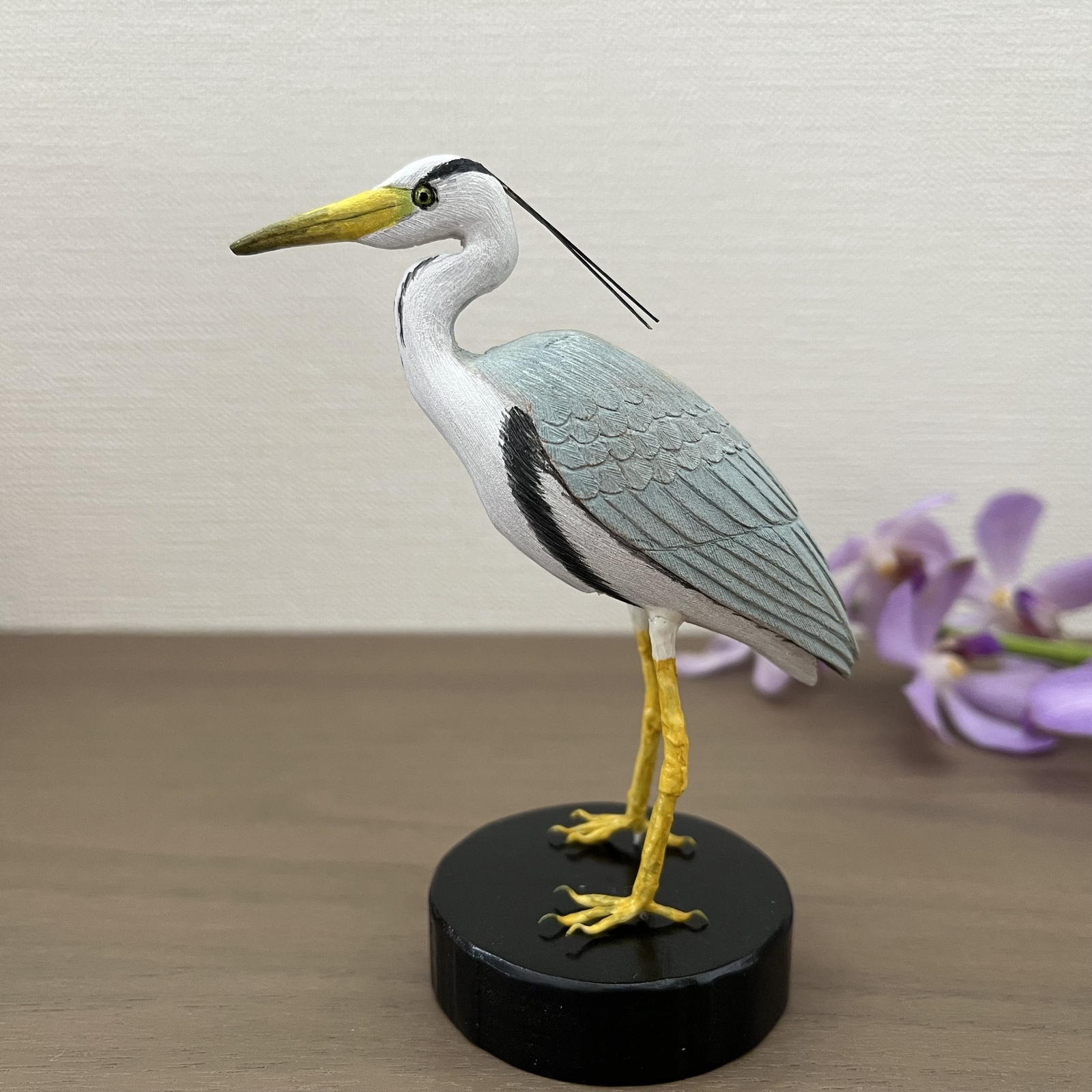 バードカービング　木彫りの鳥　アオサギ バードカービング 木彫りの鳥 アオサギ（バードカービング