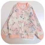 再販。お花柄のデニムブルゾン