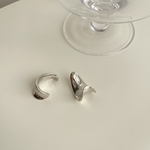 large metal curve earring