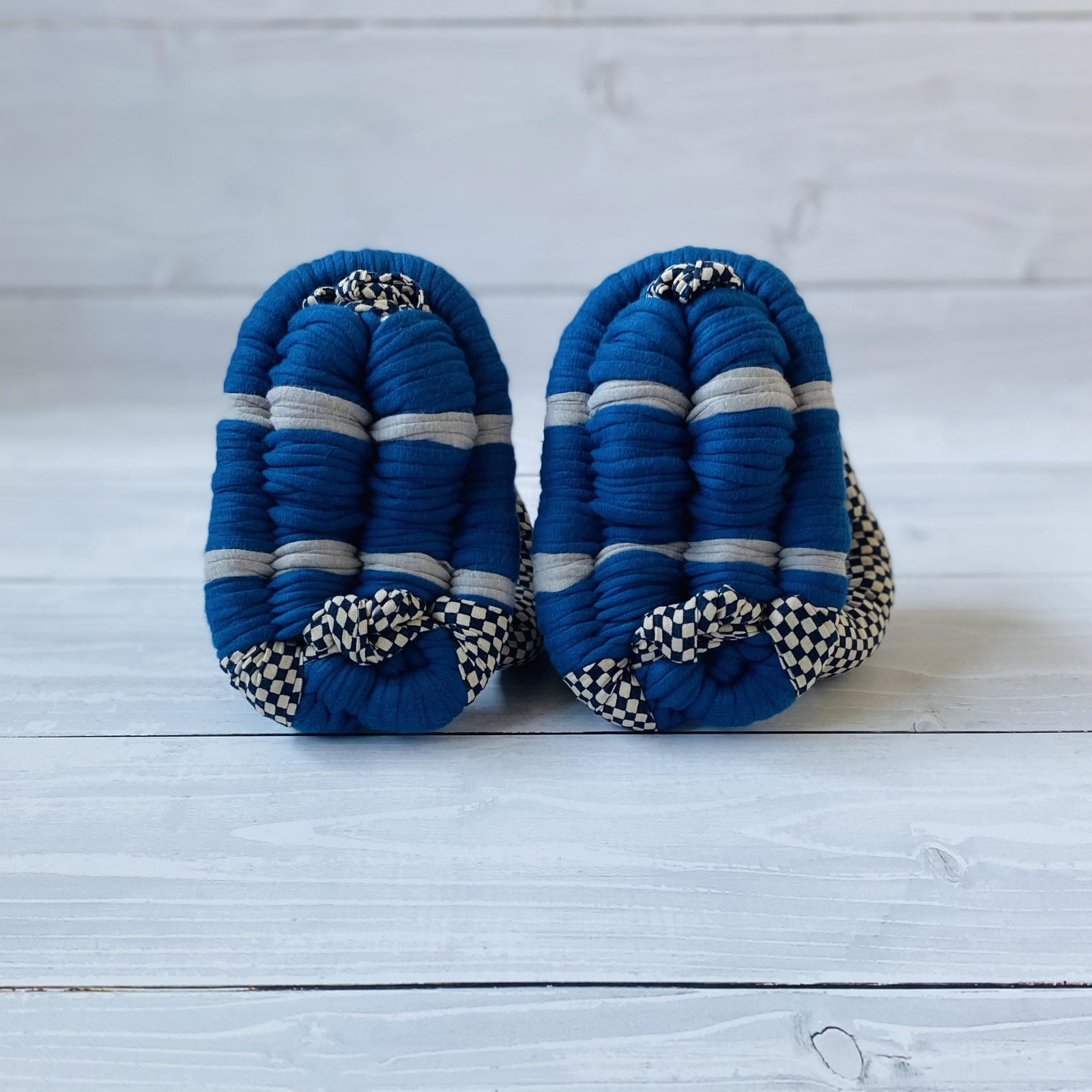 男性用】足半🟦⬛️ぞうり - OCHIKA の布ぞうり | minne byGMO