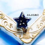  【スピカ★】ブラック／紫陽花／星／カラフル／ドライフラワー／ホログラム／フリーサイズ／花／リング