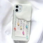 iPhone  ケース　全機種対応　クリア　しずく　雲　雨　キラキラ　カラフル　シェル　レジン　推し活　iPhone13 iPhone14 iPhone15 iPhone16 他　スマホケース