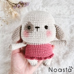 No.47 たれみみ子犬　あみぐるみ