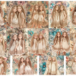 新作！　デザインペーパー TWINS GIRL コラージュシート