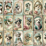 デザインペーパー VICTORIA　DOG　 コラージュシート