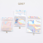 Q997-C  60個  チャック付きOPP チャック付きポリ袋 OPP オーロラカラー  3X（20ヶ）