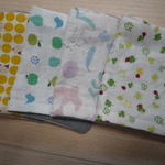 ハンドメイド*入学*園*ふかふかアニマル5重ガーゼハンカチ５ｐⅡ