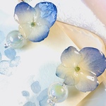 ｢霞青｣イヤリング/ピアス  紫陽花 