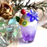 371 ＊トロピカルグレープソーダ＊　ミニチュアスイーツ　ドリンク　ドールハウス　レジン　リカちゃん　夏　