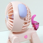 (最終販売)aiboのＤＸジュエリーミニ扇風機ピンク✕ピンクしっぽ