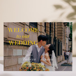 送料無料 💐 お好きな写真選べるパネルとキャンバス生地｜ウェルカムボード｜結婚式｜韓国スタイル | おしゃれ | wb8 