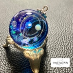 IORIの宇宙玉レジン虹色銀河　大玉　レジンネックレス