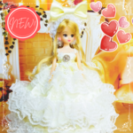 リカちゃん　プリンセスドレス　ハンドメイド服　ドール服　人形服　ドールドレス　♡モニク♡