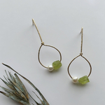 ペリドットワイヤーピアス*14kgf